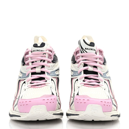 Balenciaga Mesh Rubber Womens X-Pander Heel Trainer Sneakers 40 White Pink Grey 2 of 7
