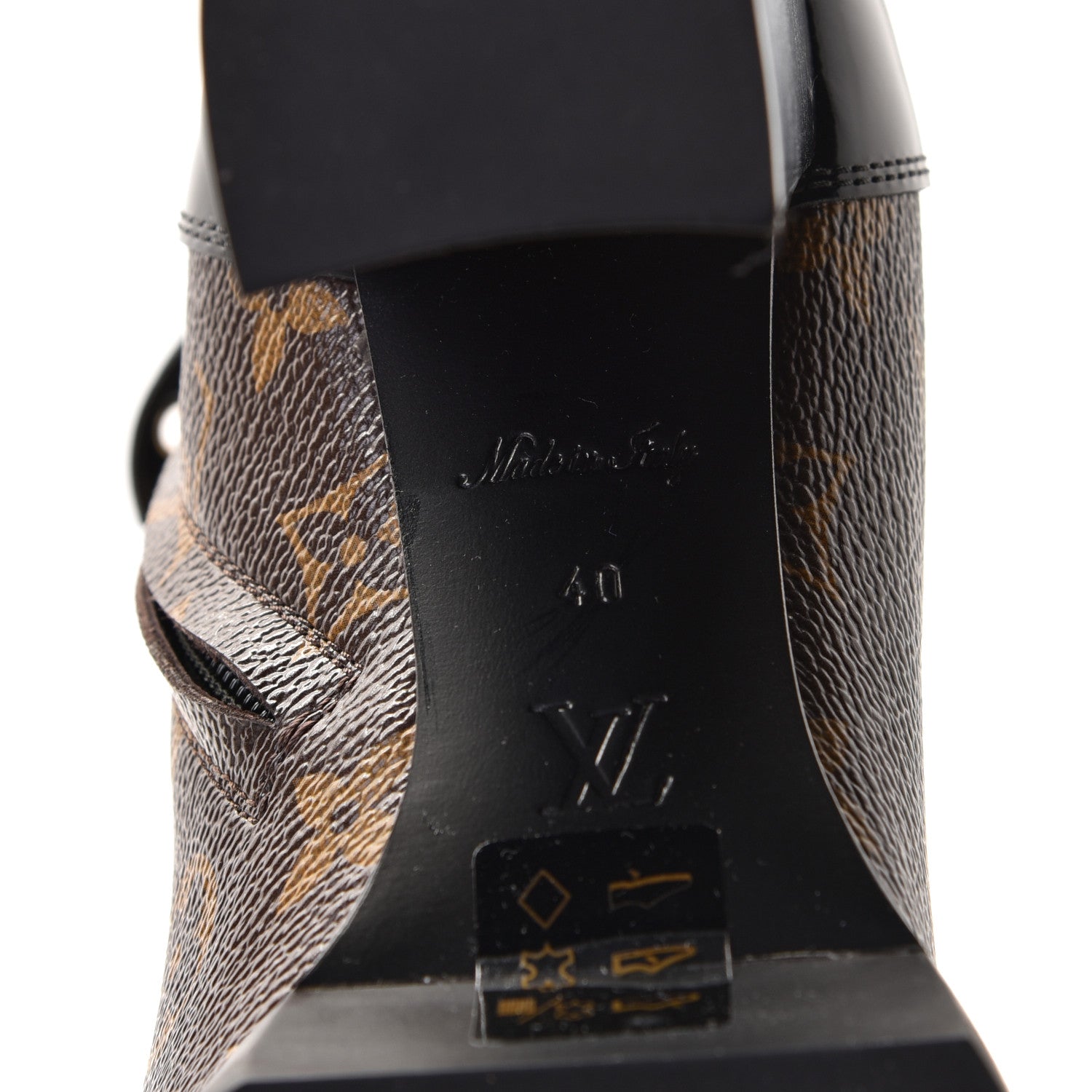 Louis Vuitton Patent Calfskin Monogram Star Trail Ankle Boots 40 Black 5 of 8