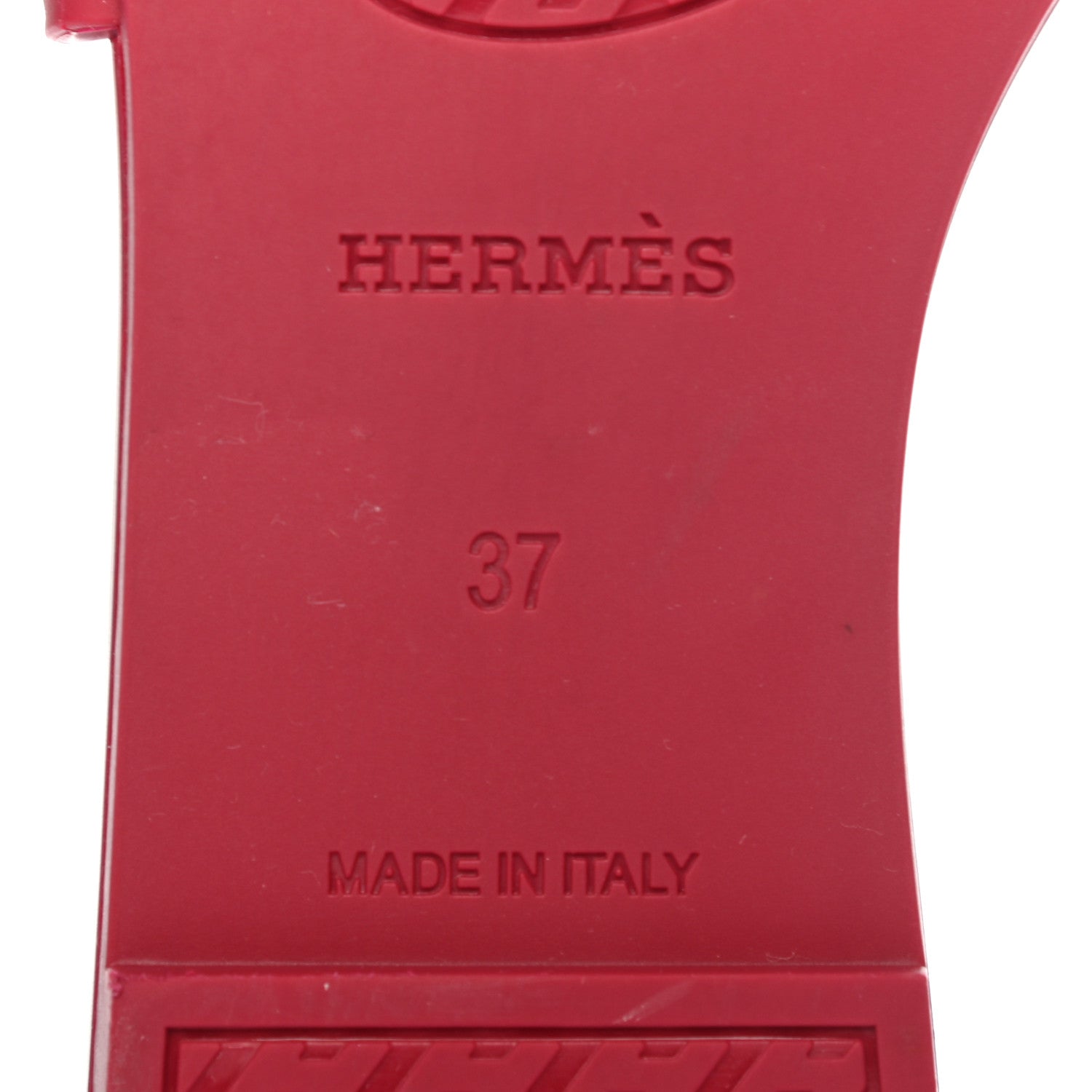 Hermes Rubber Aloha Sandals 37 Rose Baie 6 of 8