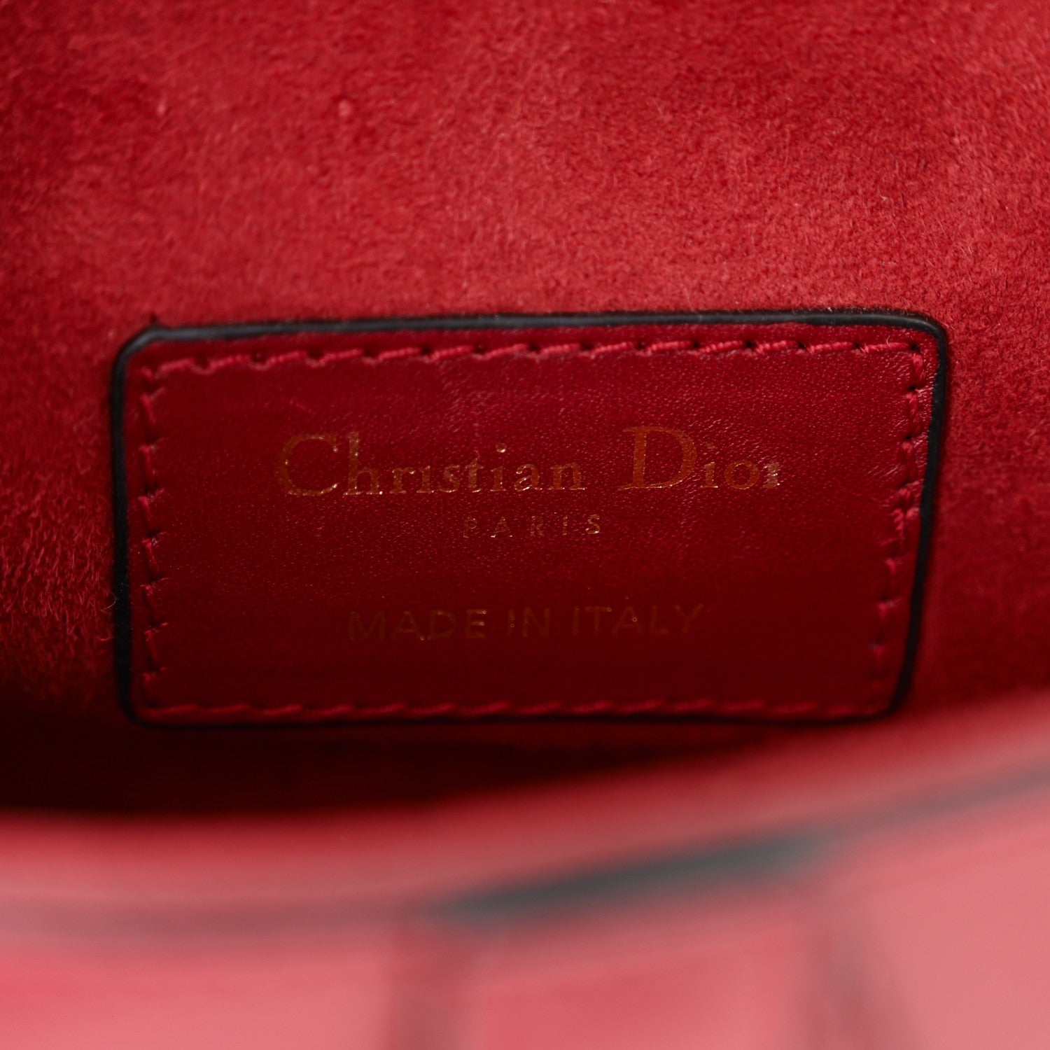 Christian Dior Calfskin Mini Saddle Bag Scarlet 6 of 12