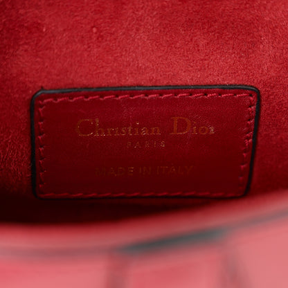 Christian Dior Calfskin Mini Saddle Bag Scarlet 6 of 12