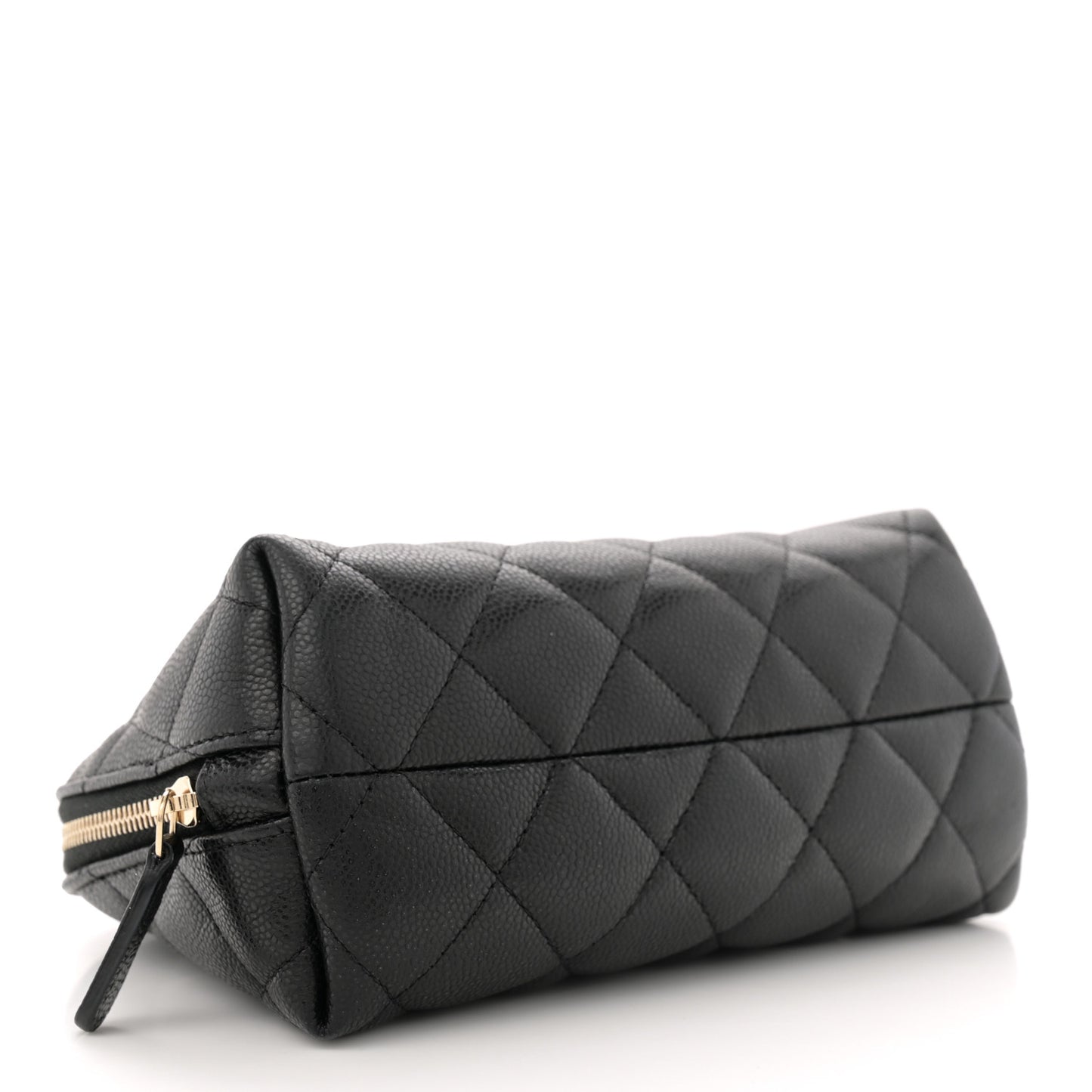 Caviar Quilted Cosmetic Case Black
