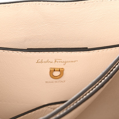 Salvatore Ferragamo Calfskin Medium Margot Top Handle Satchel Bone 6 of 12