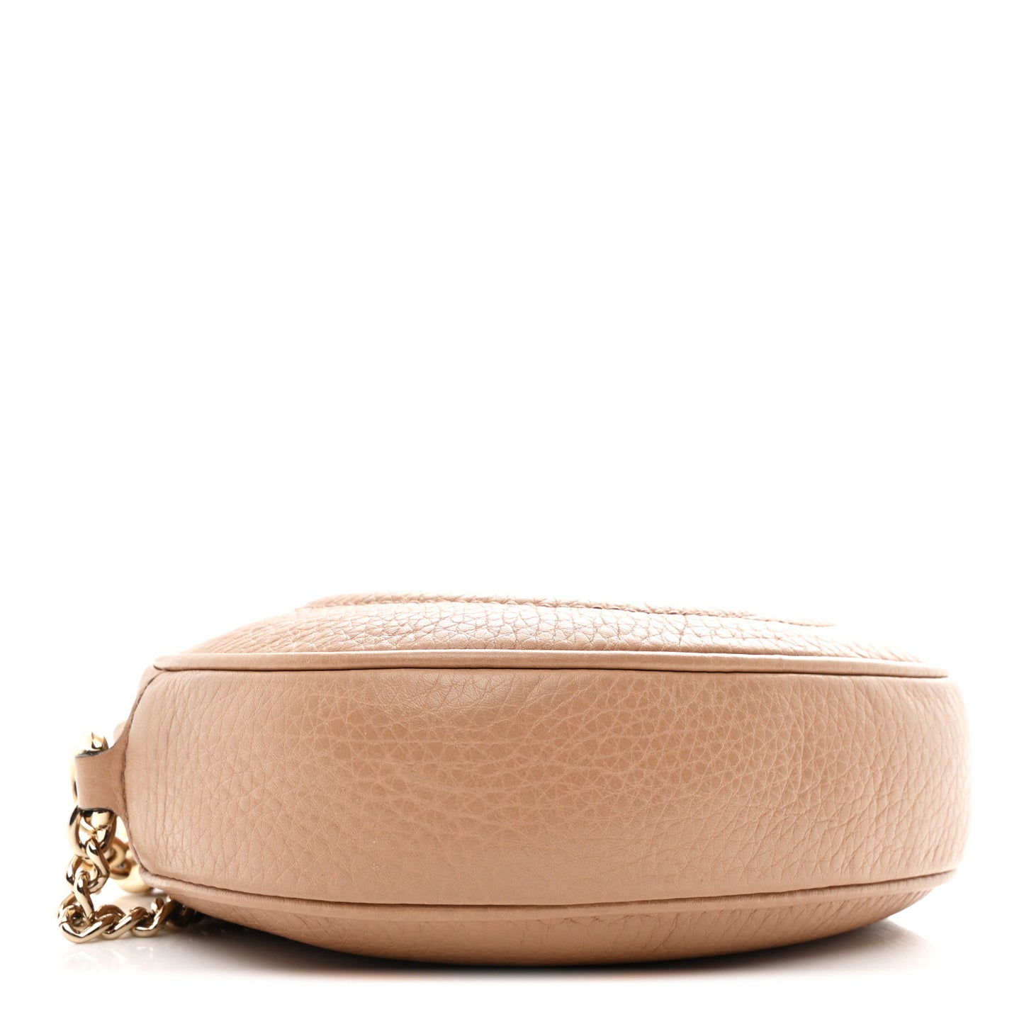 Pebbled Calfskin Mini Soho Chain Bag Camelia