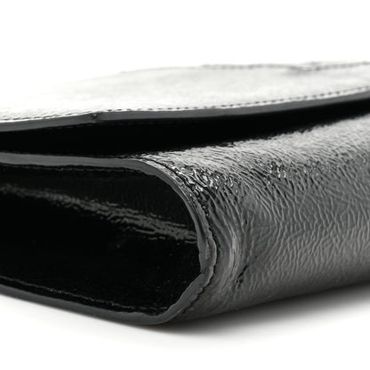 Saint Laurent Textured Patent Monogram Large Belle De Jour Clutch Black 7 of 12