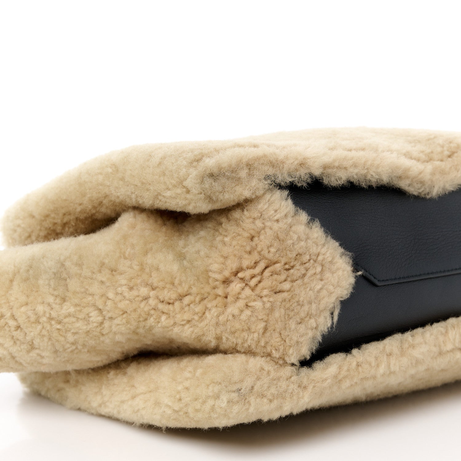 Celine Shearling Cabas Natural Tan 8 of 9