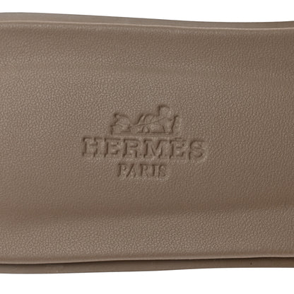 Hermes Box Calfskin Oran Sandals 41 Beige Mastic 6 of 9