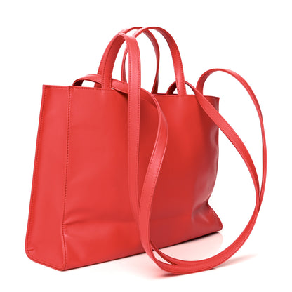 Telfar Vegan Leather Medium Shopping Bag Red 3 of 14