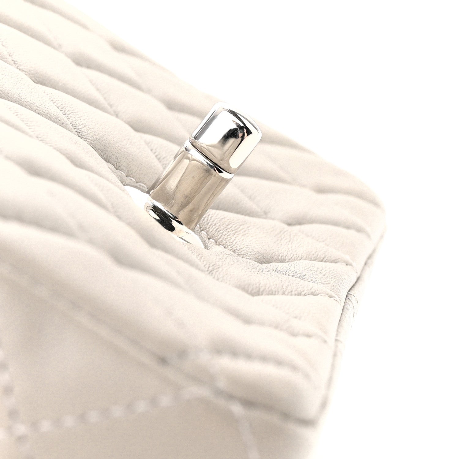 Chanel Lambskin Quilted Mini Rectangular Flap Grey 11 of 13