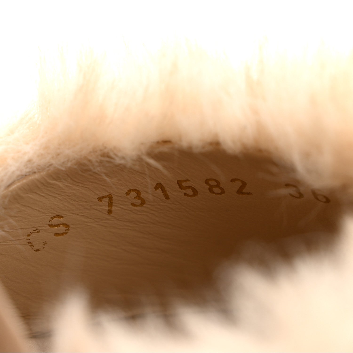 Saint Laurent Faux Fur La 16 Mule Sandals 36 Light Beige 9 of 9