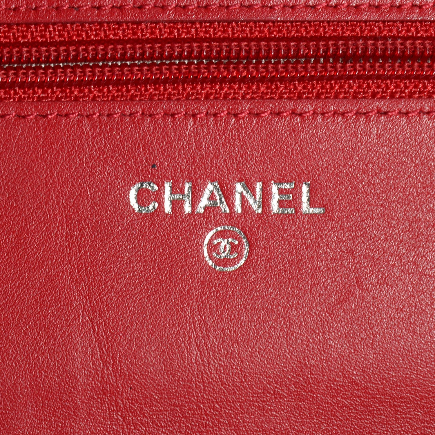 Chanel Caviar Sevruga Wallet on Chain WOC Red 6 of 8