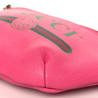 Gucci Grained Calfskin Small Logo Belt Bag Box Pink Green 9 of 9