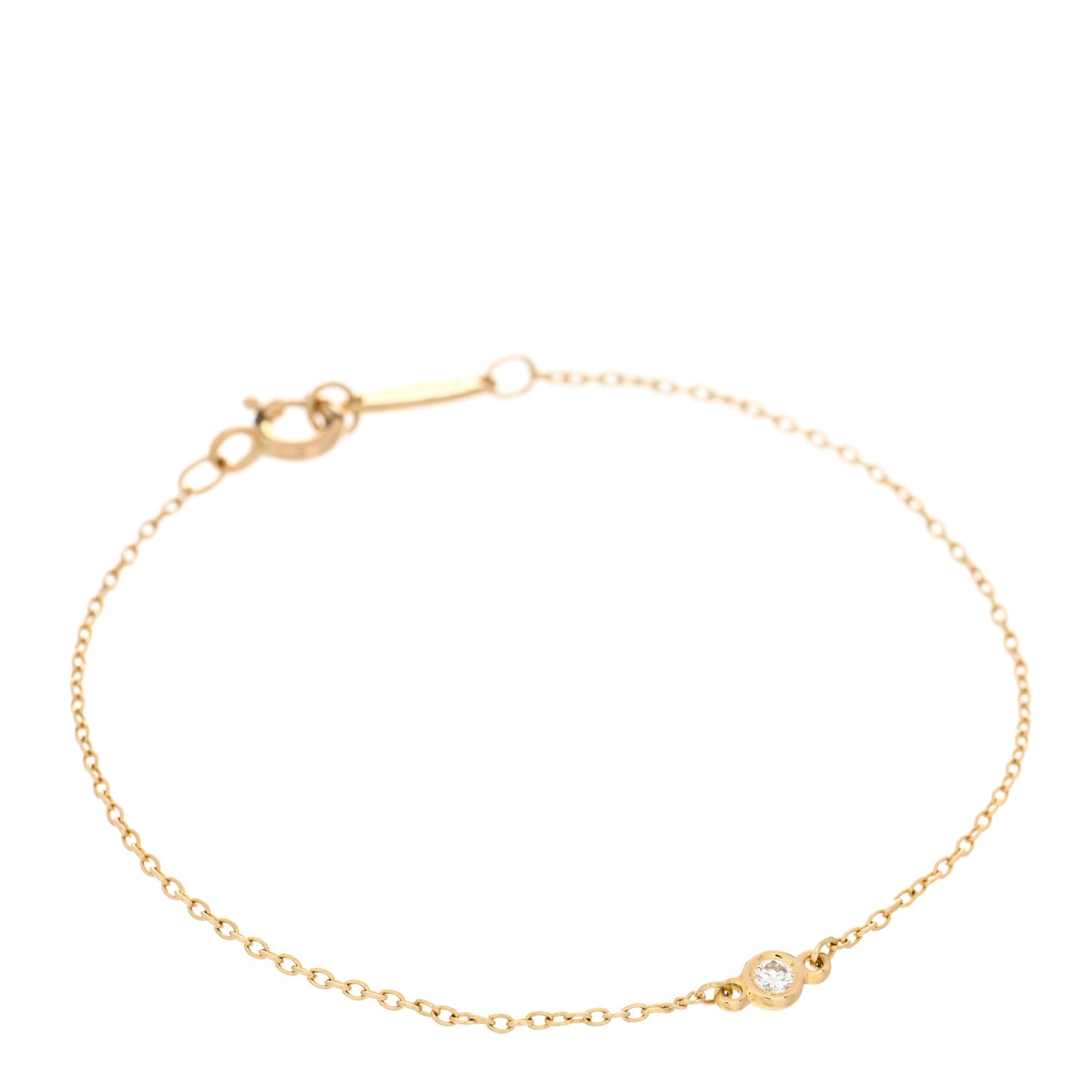18K Yellow Gold Diamond .03ct Elsa Peretti Diamonds By The Yard Bracelet