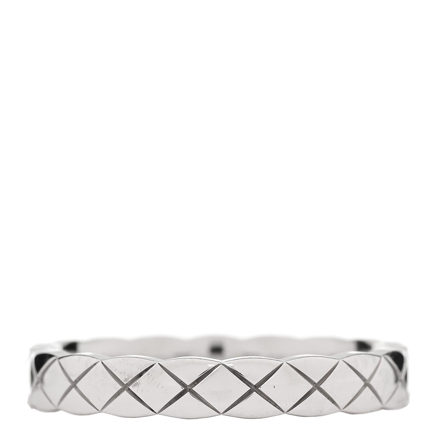Chanel 18K White Gold Mini Coco Crush Ring 56 7.5 3 of 5