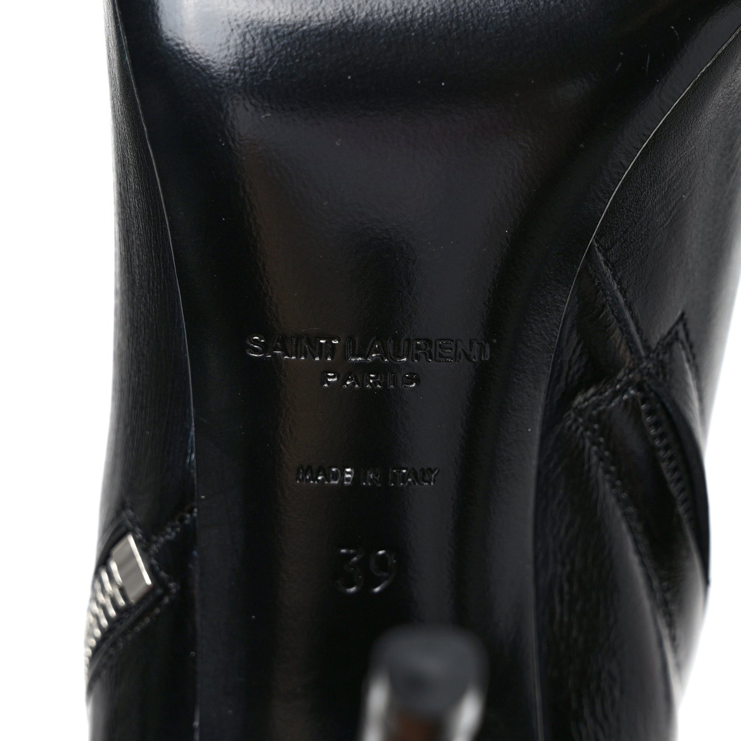 Nappa Fetish 105 Zip Over The Knee Boots 39 Black
