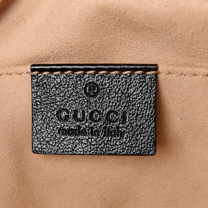 Gucci Monogram Matelasse Diagonal Small GG Marmont Chain Shoulder Bag Beige Black 7 of 12