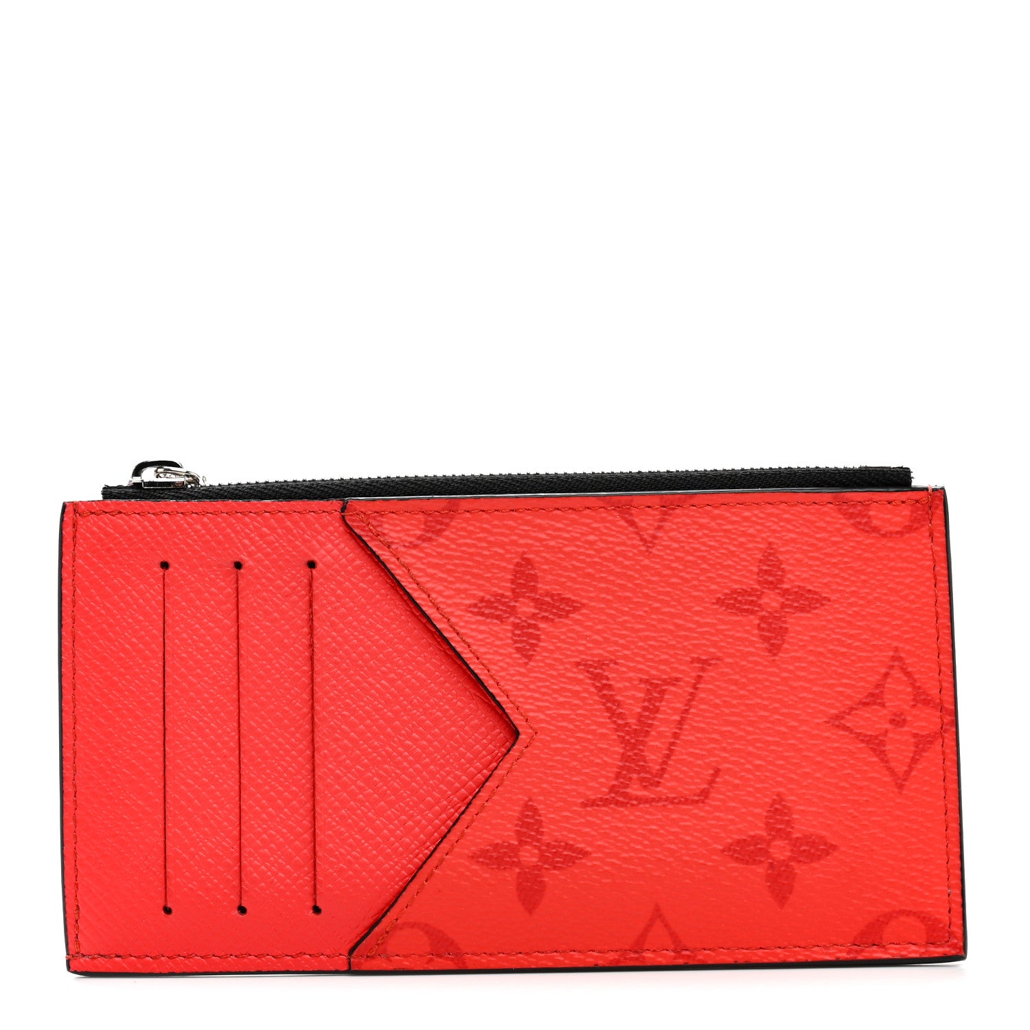 Louis Vuitton Taigarama Coin Card Holder Fire Red 1 of 6