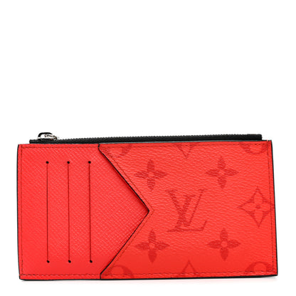 Louis Vuitton Taigarama Coin Card Holder Fire Red 1 of 6