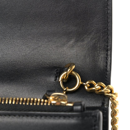 Saint Laurent Smooth Calfskin Classic Monogram Kate Tassel Chain Wallet Black 10 of 16