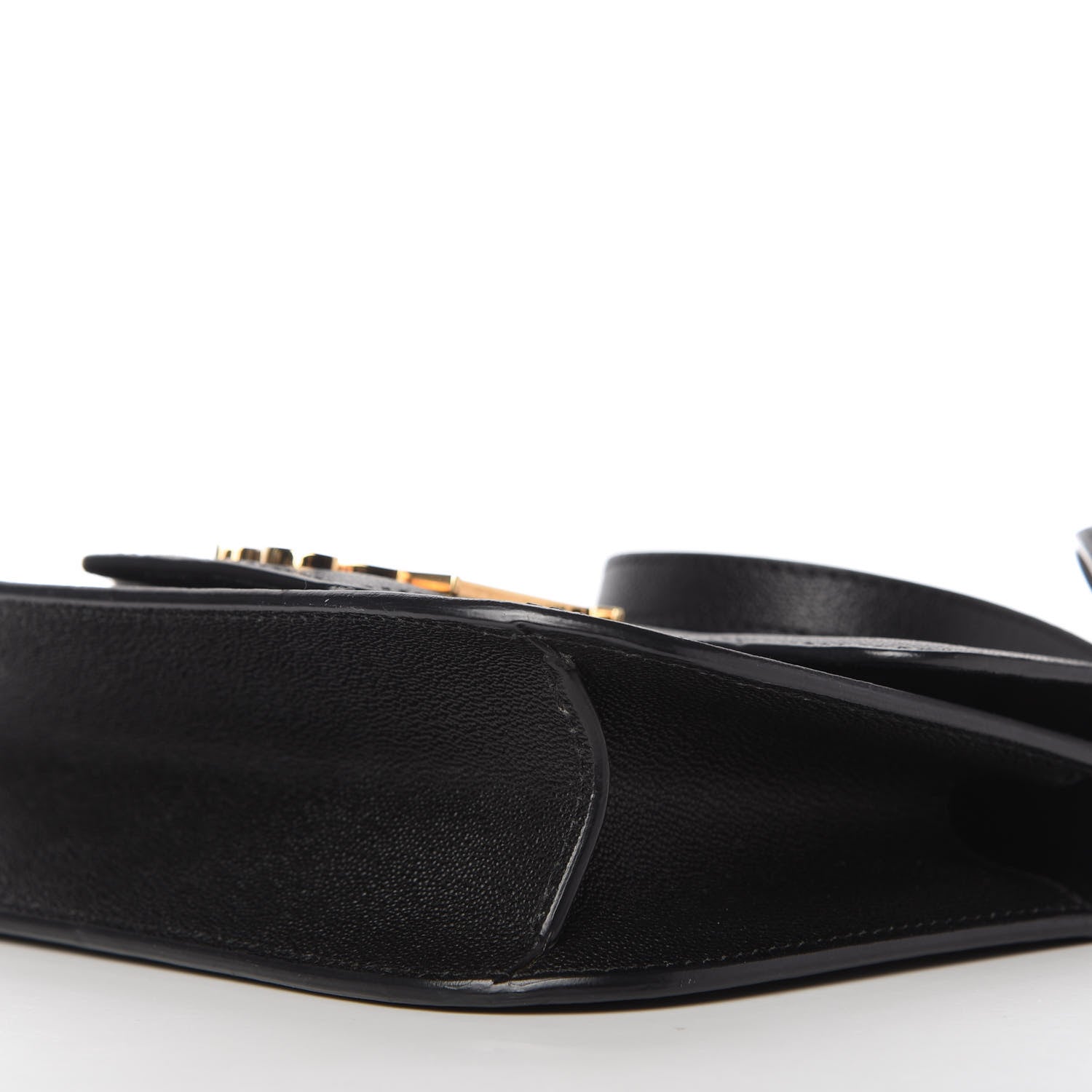 Alexander McQueen Grained Calfskin Small Insignia Flap Black 7 of 10