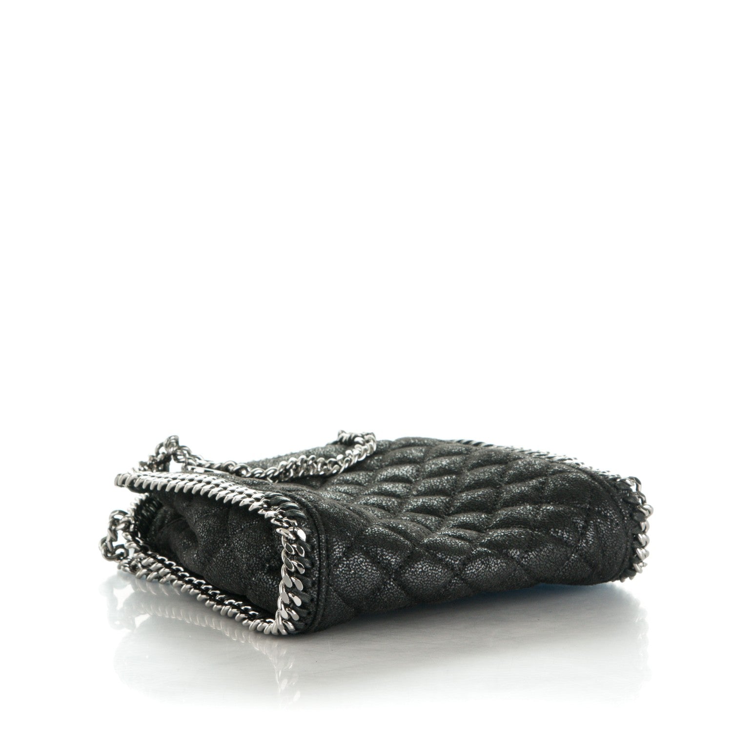 Stella McCartney Shaggy Deer Quilted Tiny Falabella Tote Black 4 of 8