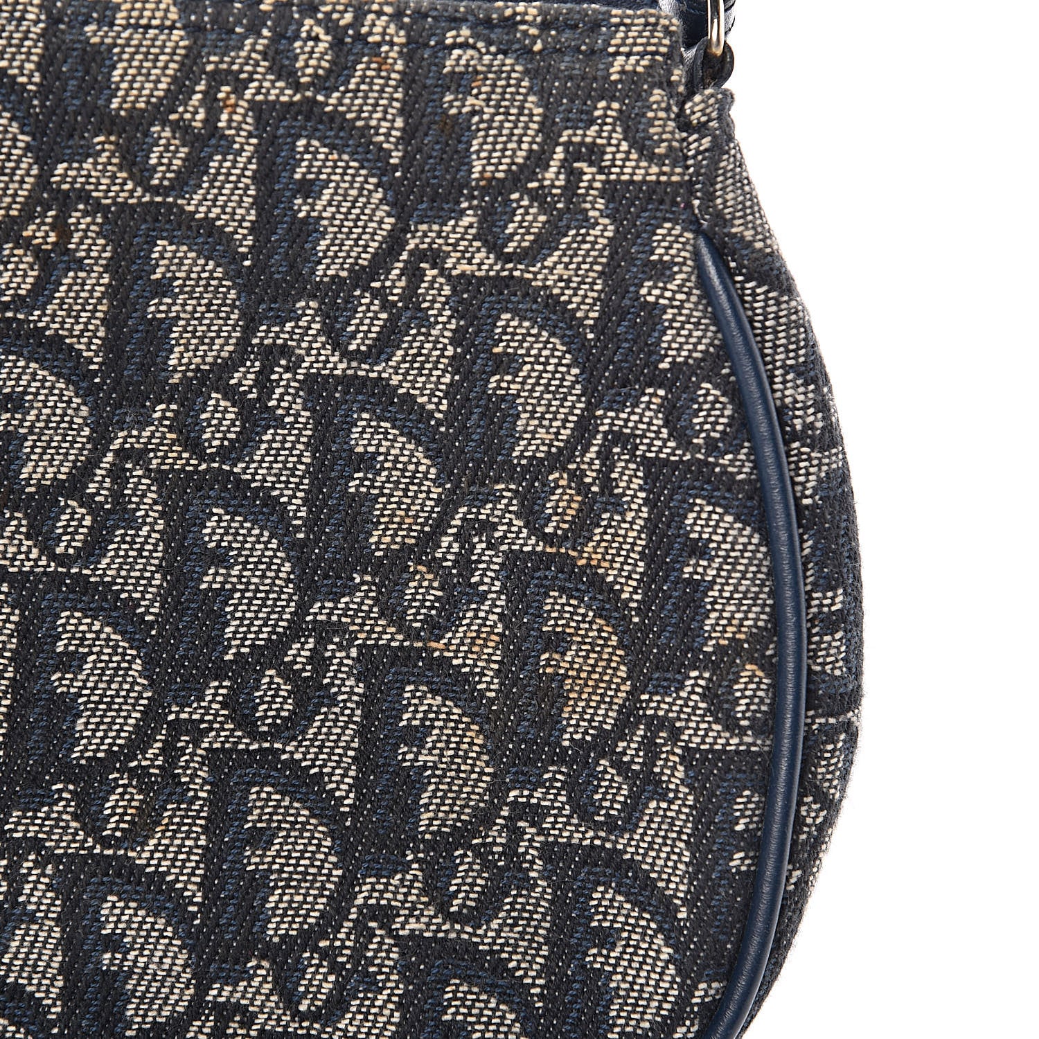 Christian Dior Monogram Mini Saddle Pochette Navy 10 of 13