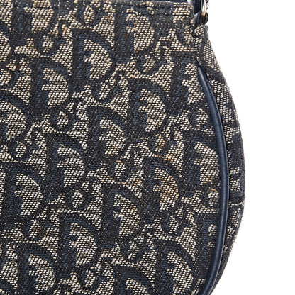 Christian Dior Monogram Mini Saddle Pochette Navy 10 of 13