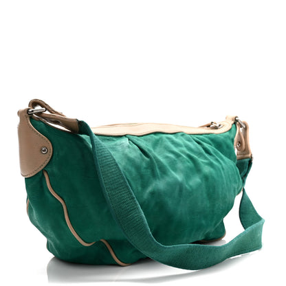 Chanel Satin Caviar CC Hobo Green 3 of 9