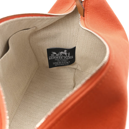 Hermes Canvas Small Bride-A-Brac Pouch Orange Burgundy 6 of 6