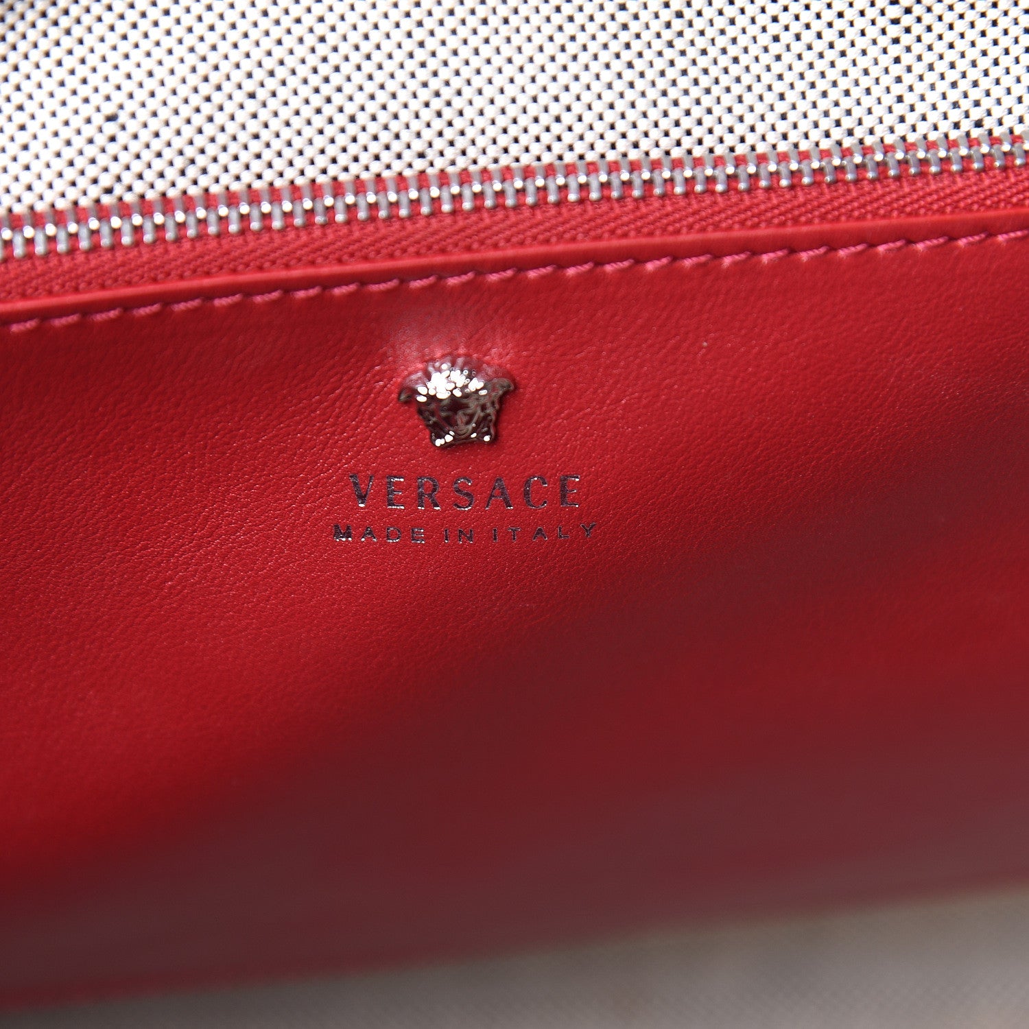 Versace Calfskin Large Palazzo Empire Bag Deep Red 8 of 10