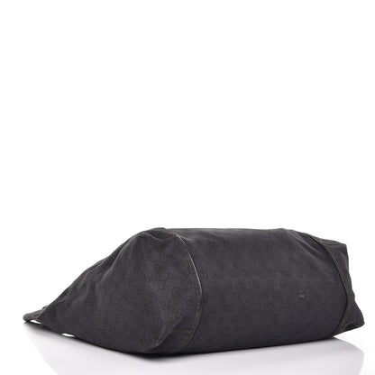 Gucci Denim Monogram Hobo Black 4 of 25