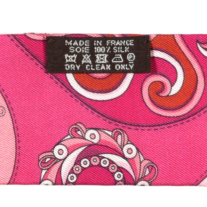Hermes Silk Festival Des Amazones Twilly Fuchsia Nacre Rose 4 of 4
