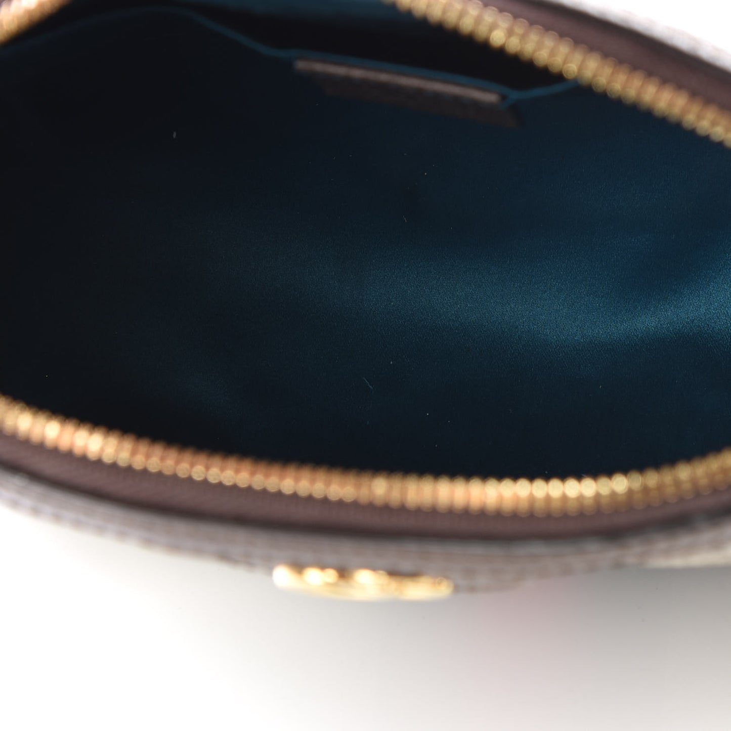 GG Supreme Monogram Textured Dollar Calfskin Web Small Ophidia Dome Shoulder Bag Beige Ebony New Acero