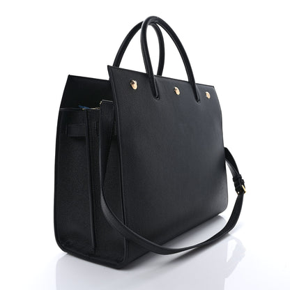 Burberry Grainy Calfskin Medium Title Bag Black 3 of 8