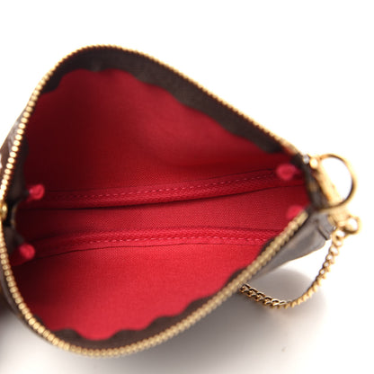 Louis Vuitton Monogram 2019 Christmas Animation Mini Courchevel Pochette Accessories Fuchsia 5 of 10