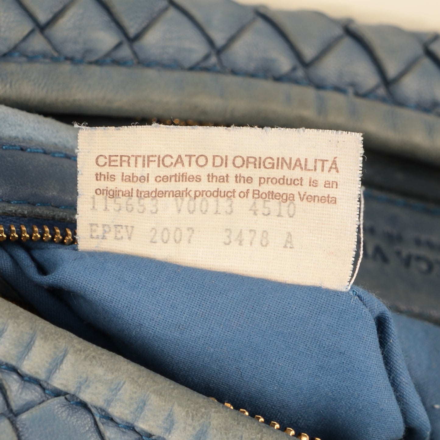 Nappa Intrecciato Medium Veneta Hobo Oceano