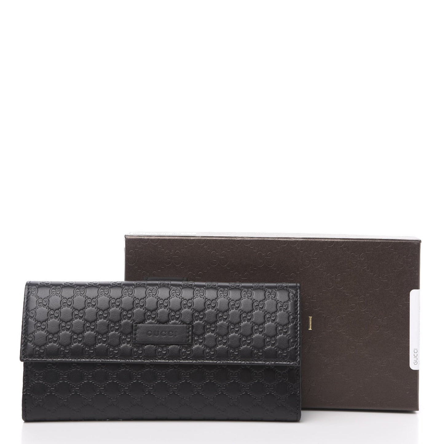 Microguccissima Continental Flap Wallet Black