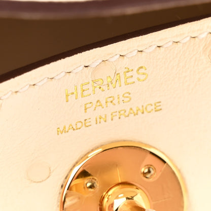 Hermes Ostrich Mini Lindy 20 Nata 6 of 14