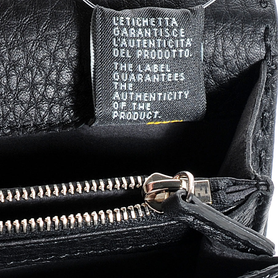 Cuoio Romano Selleria Peekaboo Continental Wallet Black