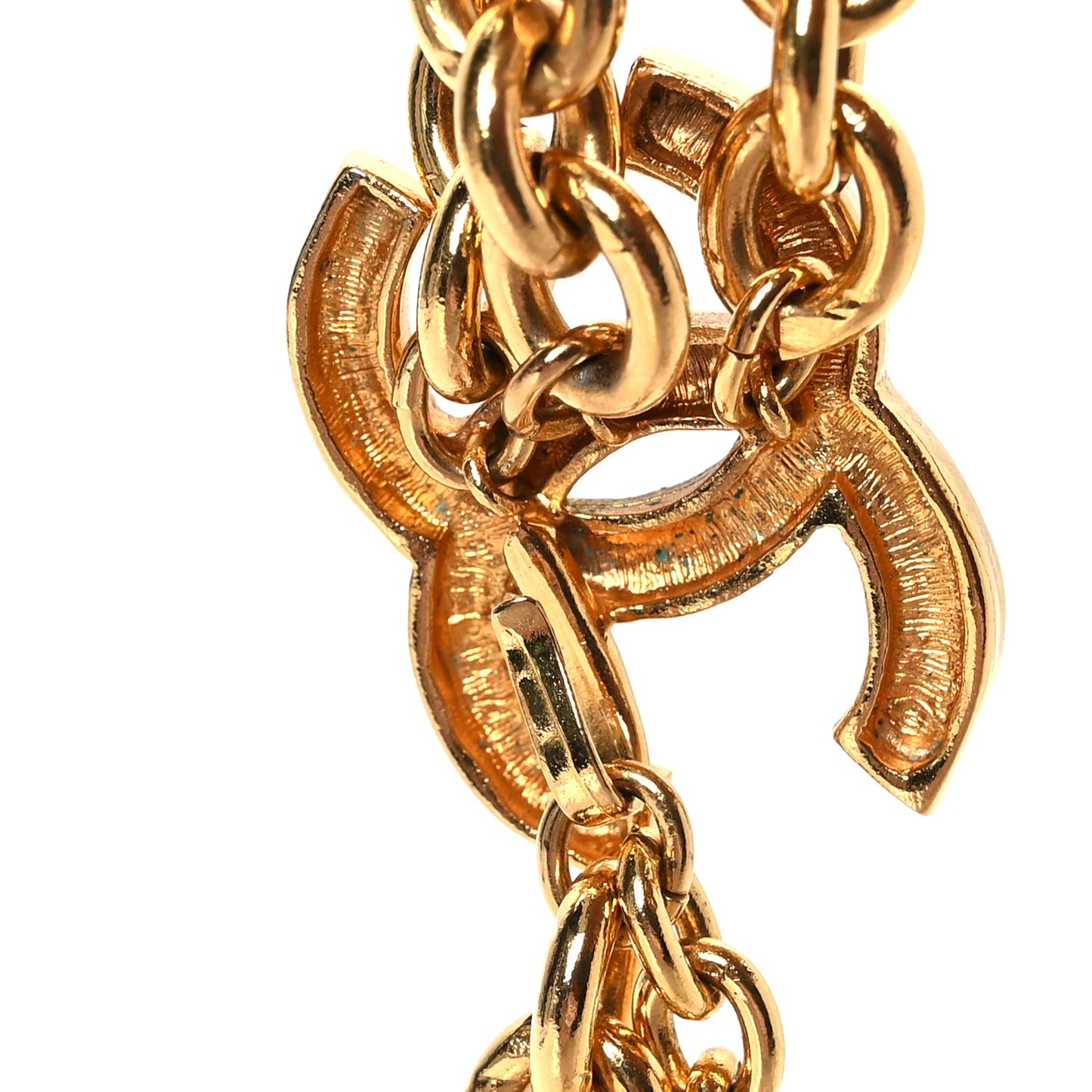 Metal Chain CC Belt Gold