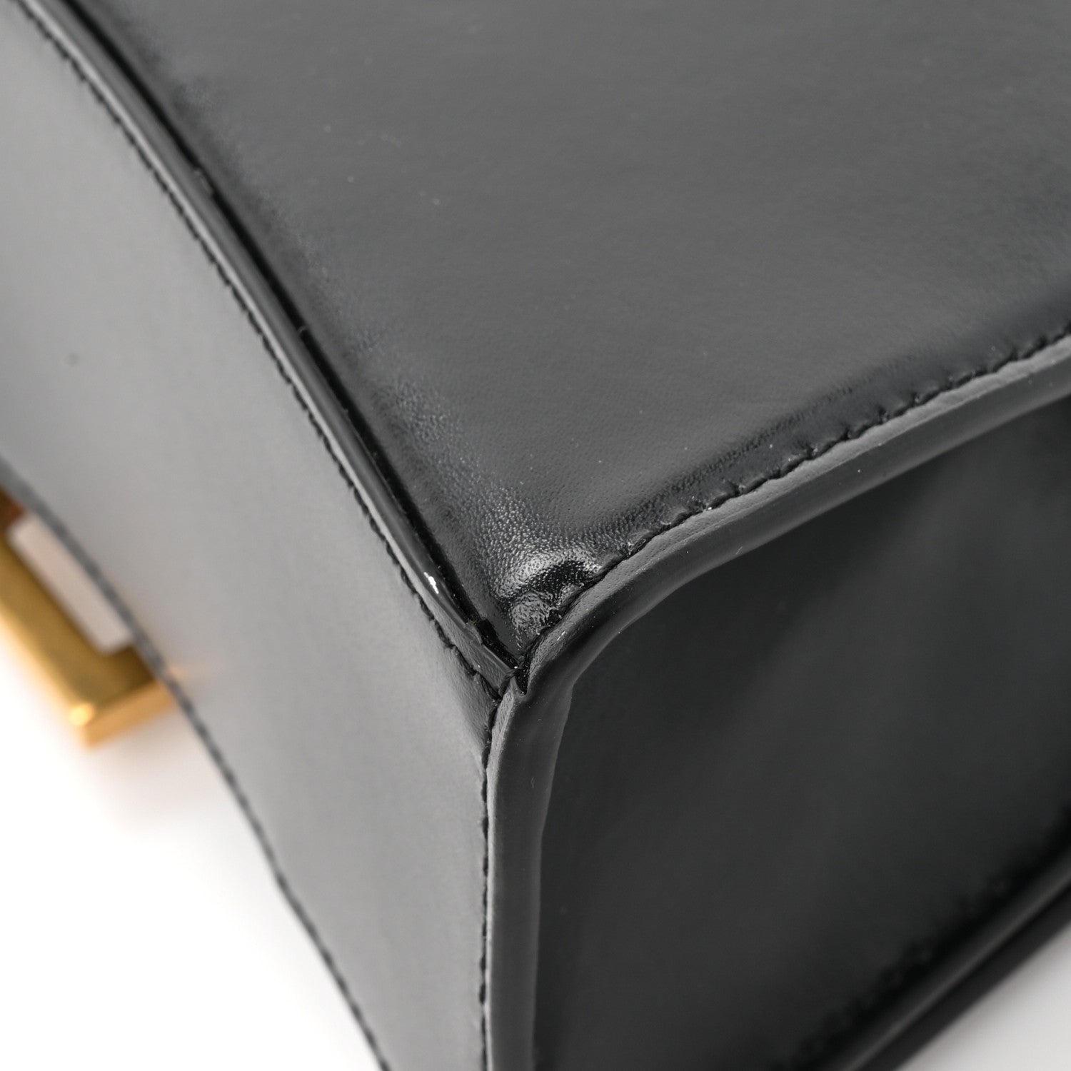 Balenciaga Shiny Box Calfskin Hourglass Top Handle Bag XS Black 12 of 13
