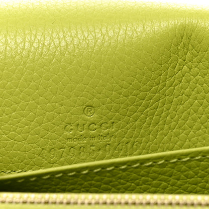 Gucci Dollar Calfskin Mini GG Marmont Chain Wallet Beige Bright Green 6 of 9