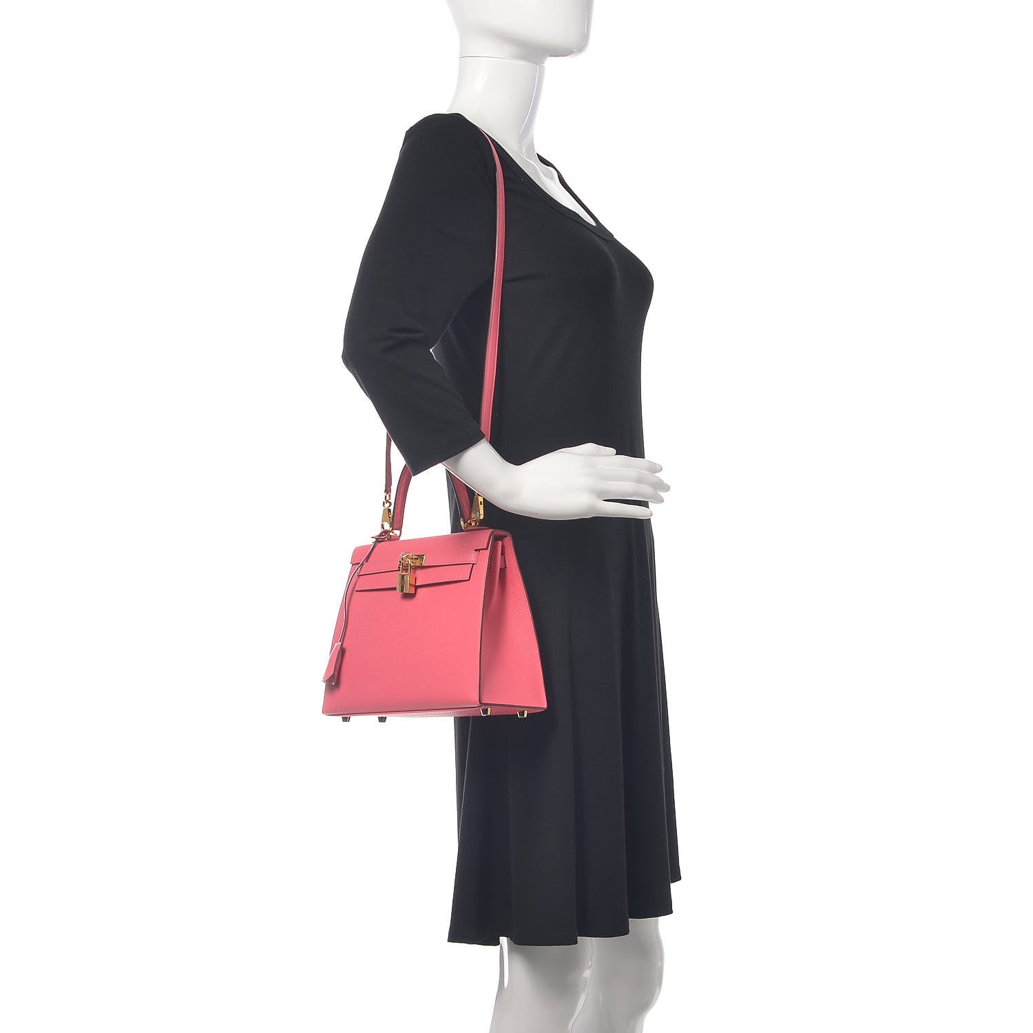 Hermes Epsom Kelly Sellier 25 Rose Azalee 2 of 33