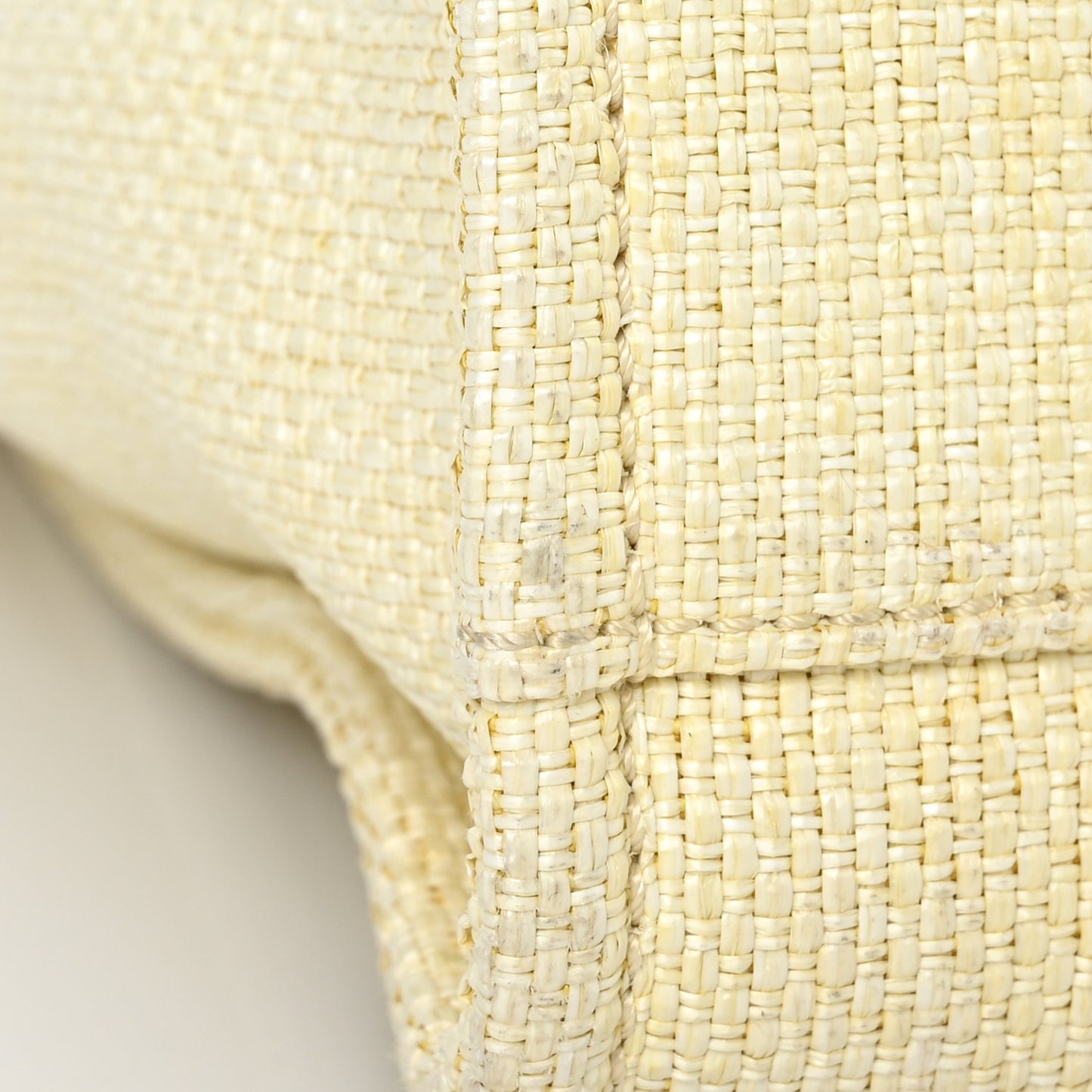 Woven Straw Raffia Small Deauville Tote Yellow