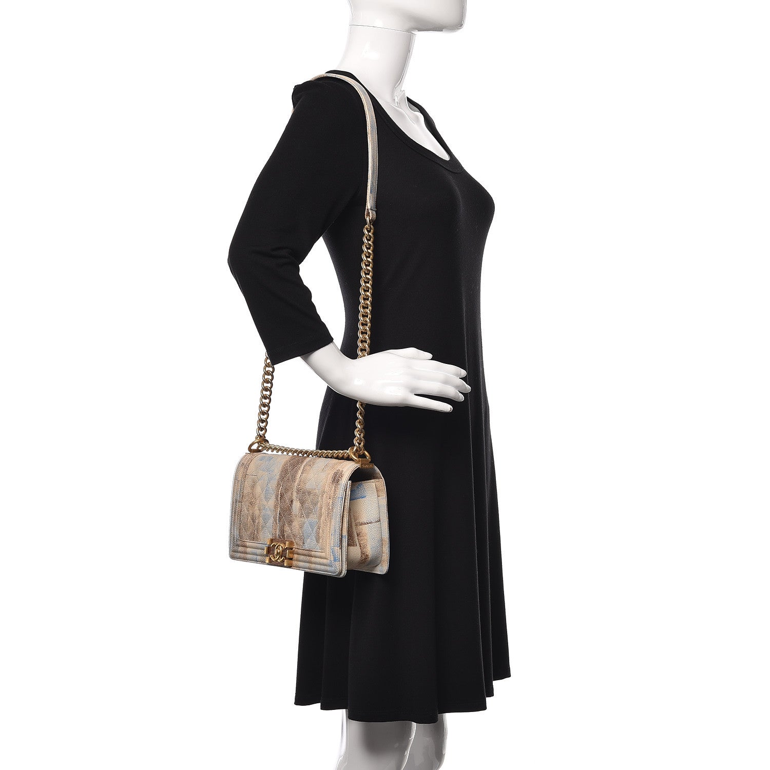 Chanel Painted Caviar Medium Boy In Cuba Flap Multicolor 2 of 10