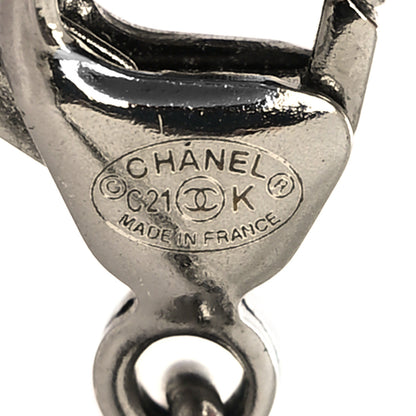 Chanel Pearl Crystal CC Bracelet Silver 5 of 5