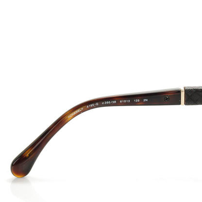Chanel Lambskin Quilted CC Aviator Sunglasses 4195-Q Gold Brown 4 of 5