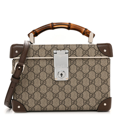 Gucci GG Supreme Monogram Globe-Trotter Beauty Case Brown 1 of 10