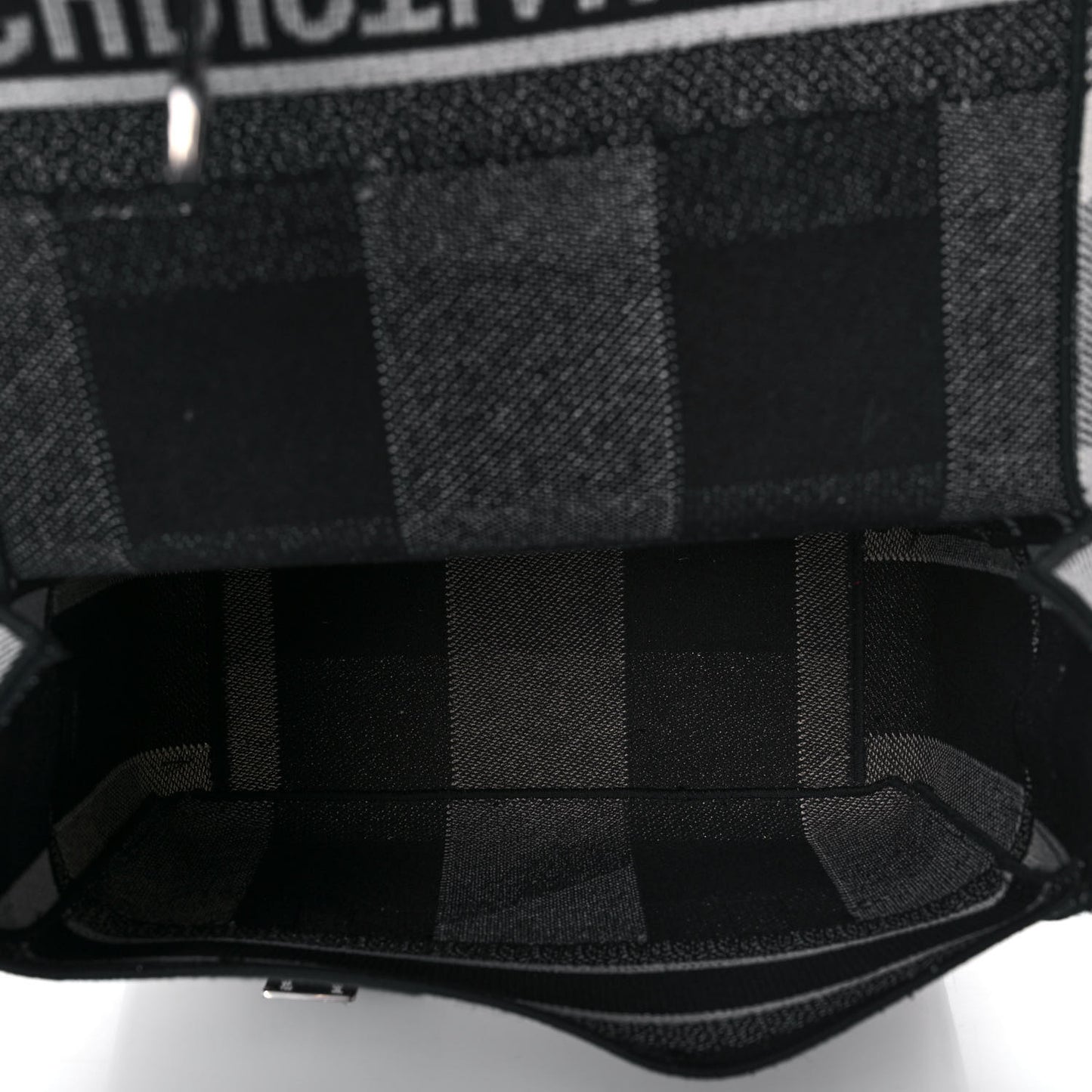 Canvas Tartan Diorcamp Messenger Black White