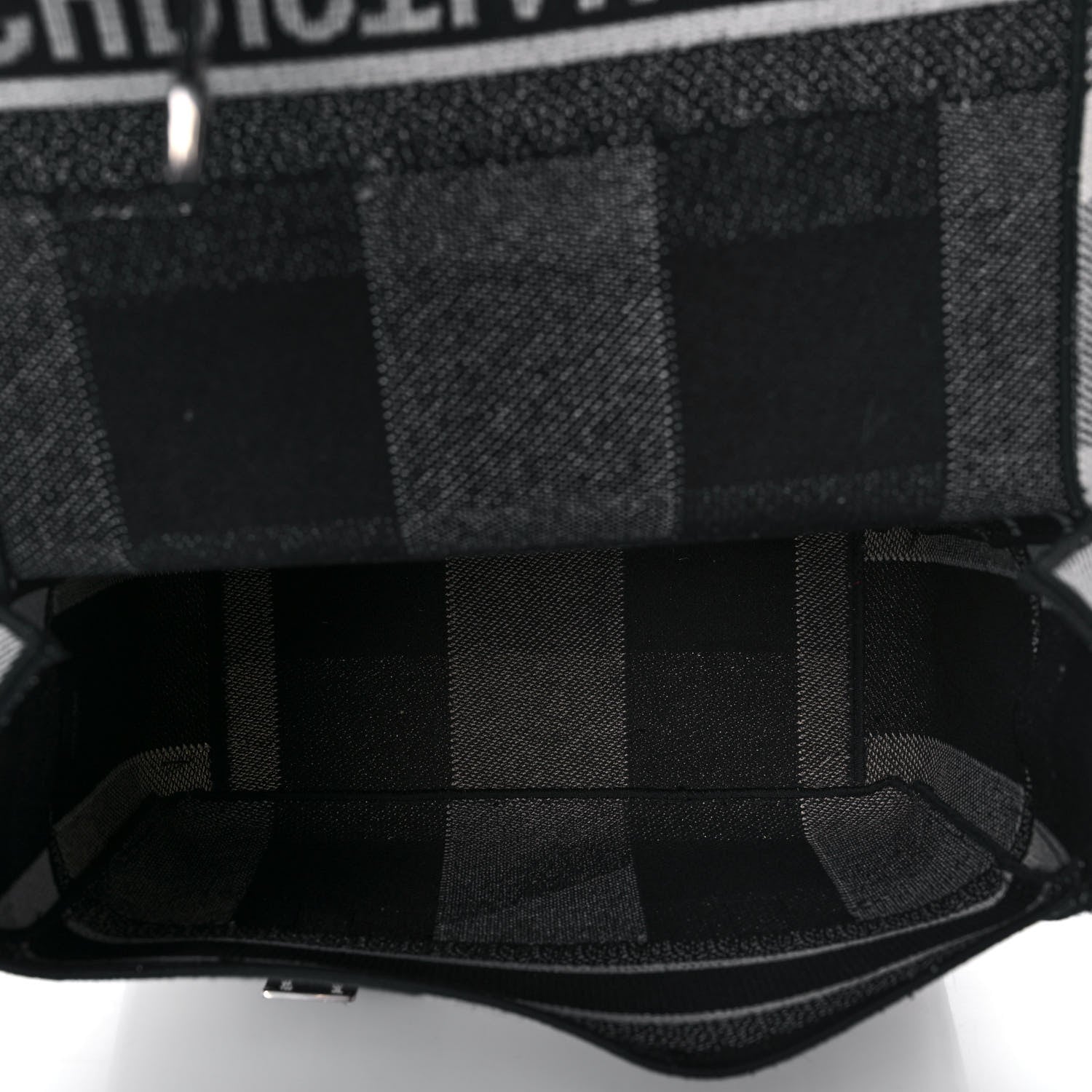 Christian Dior Canvas Tartan Diorcamp Messenger Black White 5 of 9
